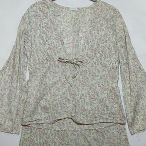 Eberjey Two-Piece Pajama Set. Top S Bottom M